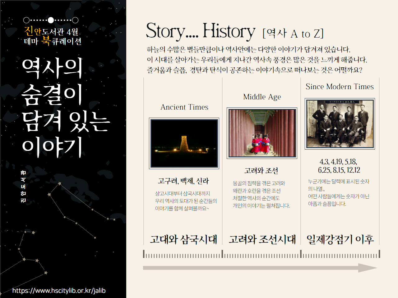 2021년 4월 테마 북큐레이션 '역사 A to Z, 역사의 숨결이 담겨 있는 이야기'