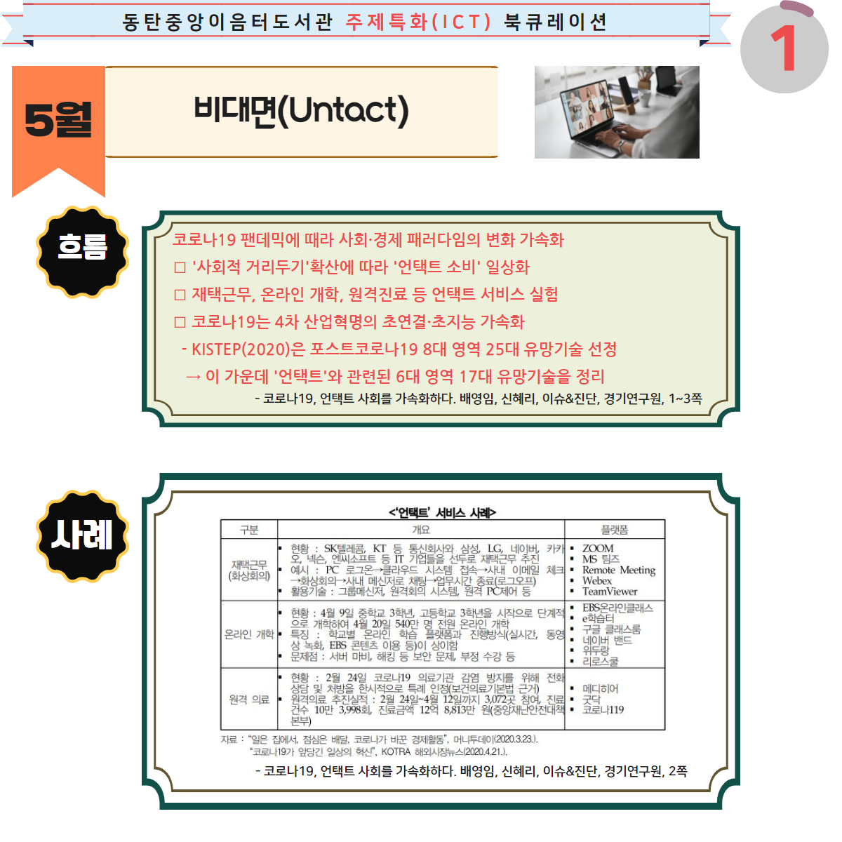 2021년 5웛 주제특화 북큐레이션 - 비대면